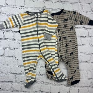 3-6 Month baby footie pajamas x2 Gerber Brand